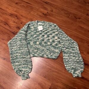 Altar'd state green cropped sweater
